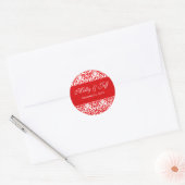 Rond Sticker Merci mariage (Enveloppe)