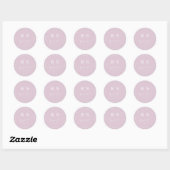 Rond Sticker Merci mariage - Lilac & Elegance (Feuille)