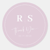 Rond Sticker Merci mariage - Lilac & Elegance (Devant)