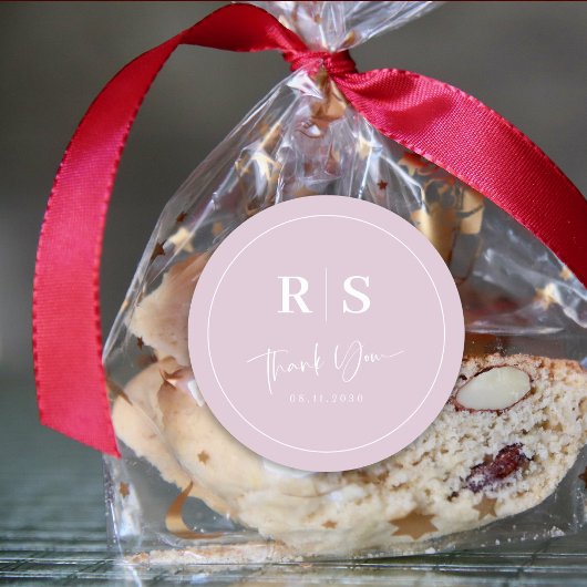 Rond Sticker Merci mariage - Lilac & Elegance
