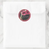 Rond Sticker Merci Masquerade - rouge (Sac)