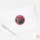 Rond Sticker Merci Masquerade - rouge (Enveloppe)