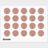 Rond Sticker Merci minimaliste Mariage moderne (Feuille)