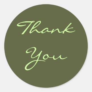 Rond Sticker Merci Olive