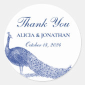 Rond Sticker Merci Peacock (Devant)