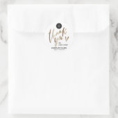 Rond Sticker Merci personnalisé en or (Sac)