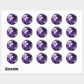 Rond Sticker Merci rose (Feuille)