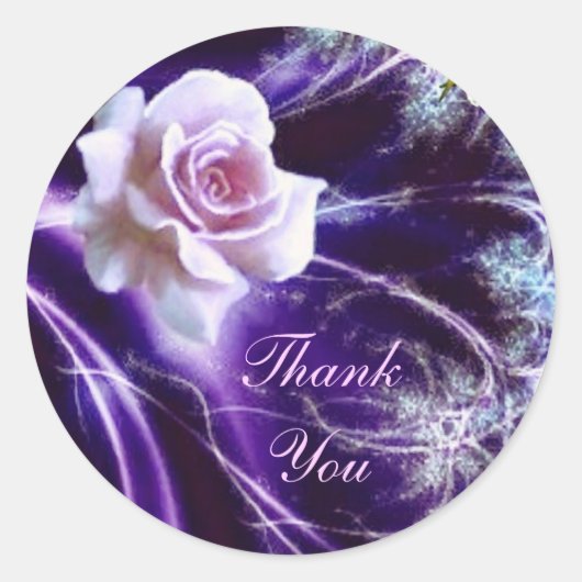 Rond Sticker Merci rose (Devant)