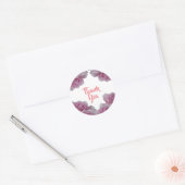 Rond Sticker Merci rose (Enveloppe)