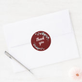 Rond Sticker Merci rouge (Enveloppe)