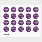 Rond Sticker Merci/Sceau (Feuille)