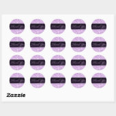 Rond Sticker Merci/Sceau (Feuille)