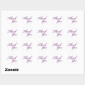 Rond Sticker Merci/Sceau (Feuille)