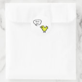 Rond Sticker Merci Tweet Oiseau (Sac)