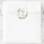 Rond Sticker Merci vert Teddy Bear (Sac)