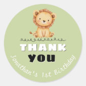 Rond Sticker Merci Wild One Birthday (Devant)