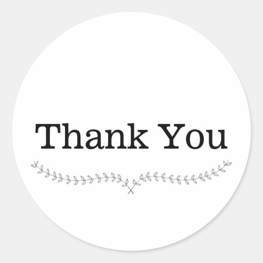 Rond Sticker Merci Wreath (Devant)