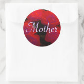 Rond Sticker Mère Rouge Roses (Sac)