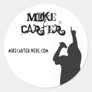 Rond sticker Mike Carter