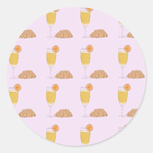 Rond Sticker Mimosa et Brunch (Devant)