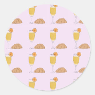 Rond Sticker Mimosa et Brunch