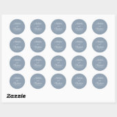 Rond Sticker minimaliste Mariage moderne (Feuille)