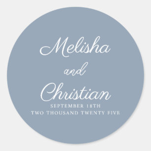 Rond Sticker minimaliste Mariage moderne
