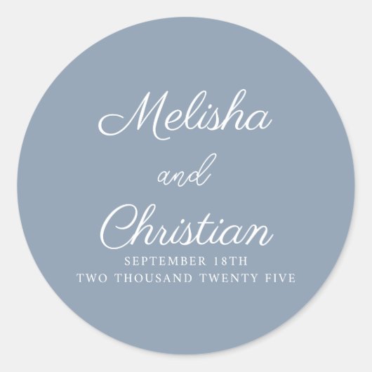 Rond Sticker minimaliste Mariage moderne (Devant)
