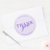 Rond Sticker minimaliste Merci lavande (Enveloppe)