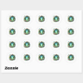 Rond sticker mirroir magique (Feuille)