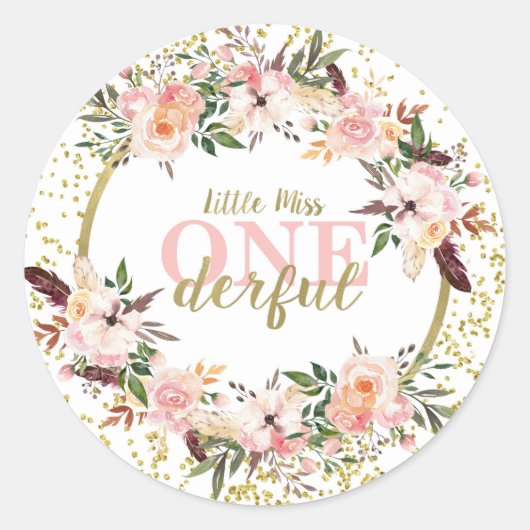 Rond Sticker Miss ONEderful (Devant)