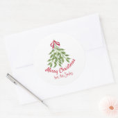 Rond Sticker Mistletoe Holiday (Enveloppe)