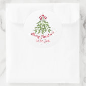 Rond Sticker Mistletoe Holiday (Sac)