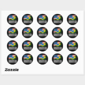 Rond Sticker mixed martial art Flags (Feuille)