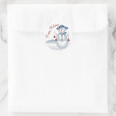Rond Sticker Mme Snowman (Sac)