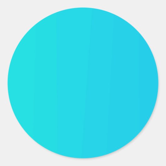 Rond Sticker modèle blanc dégradé bleu turquoise (Devant)