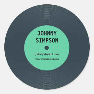 Rond Sticker Modèle de texte vintage Retro Vinyl