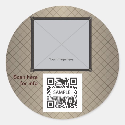 Rond Sticker Modèle Générique Brown (Devant)