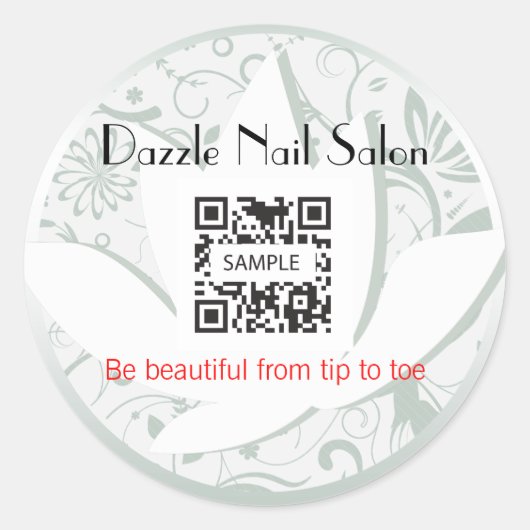 Rond Sticker Modèle Nail Salon (Devant)