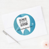 Rond Sticker Modèle Soins dentaires Test (Enveloppe)