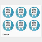 Rond Sticker Modèle Soins dentaires Test (Feuille)