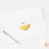 Rond Sticker moderne Faux Gold Foil (Enveloppe)