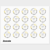 Rond Sticker moderne Tropical Merci de mariage Favor (Feuille)