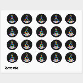 Rond Sticker Mois sensibilisation sur l'autisme (Feuille)