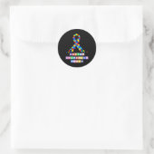 Rond Sticker Mois sensibilisation sur l'autisme (Sac)
