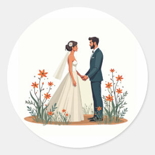 Rond Sticker Moment Mariage parfait