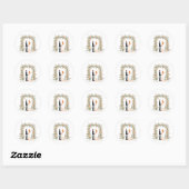 Rond Sticker Moment Mariage romantique (Feuille)