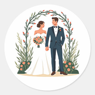 Rond Sticker Moments Mariages parfaits