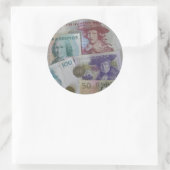 Rond Sticker monétaire suédois (Sac)