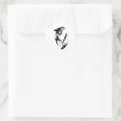 Rond Sticker Monochrome Tabby Cat (Sac)